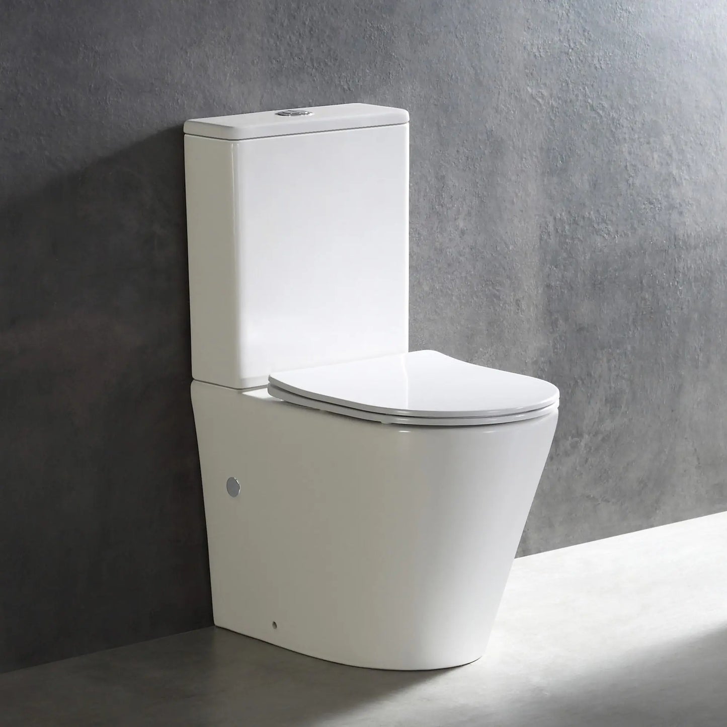 NOVEL Rimless Nano Ceramic Back to wall Toilet Suite – Gloss White