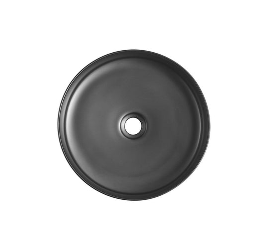 Matte Black Above Counter Ceramic Basin - 360x360x120mm