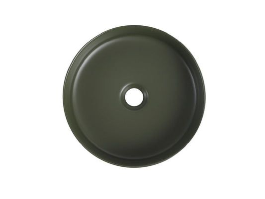 Forest Green Above Counter Ceramic Basin - 360x360x120mm