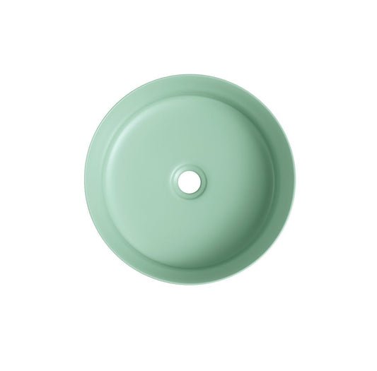 Matte Green Above Counter Ceramic Basin - 360x360x120mm