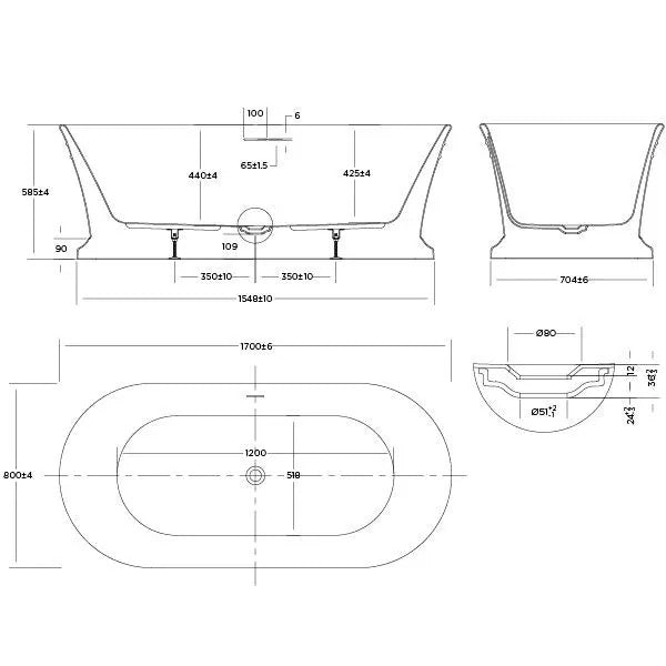 Oasis Freestanding Bathtub