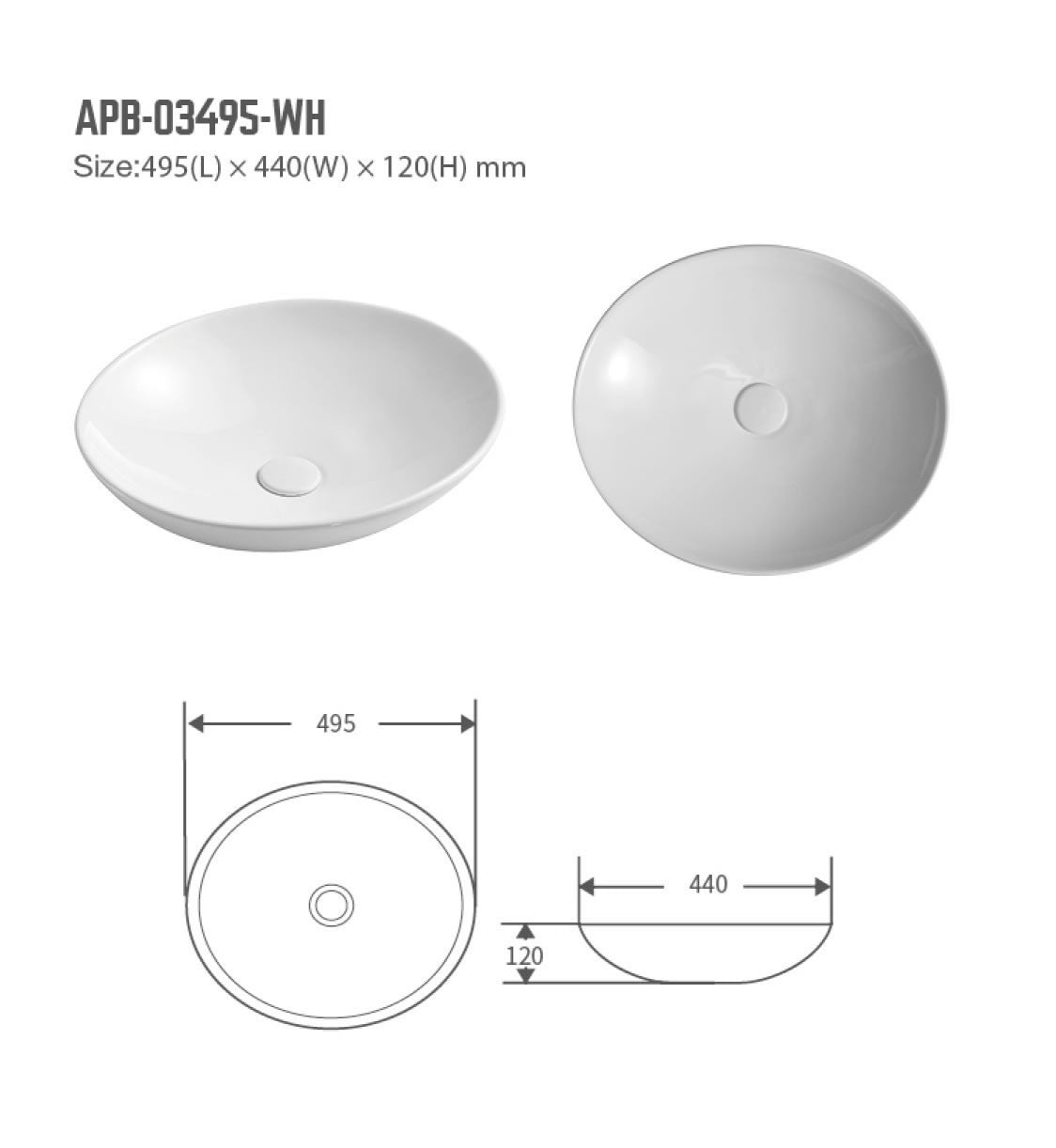 Opretta Above Counter basin