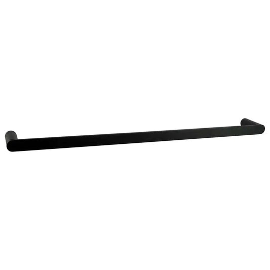 RUSHY Matte Black Single Towel Rail - 600mm , 800mm
