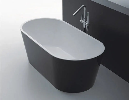 OSLO Freestanding Bathtub - Black or White - in 3 Sizes (1400mm,1500mmm,1700mm)