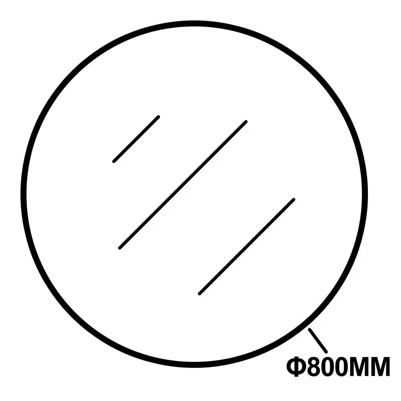 Round Black Aluminum Wall Mirror