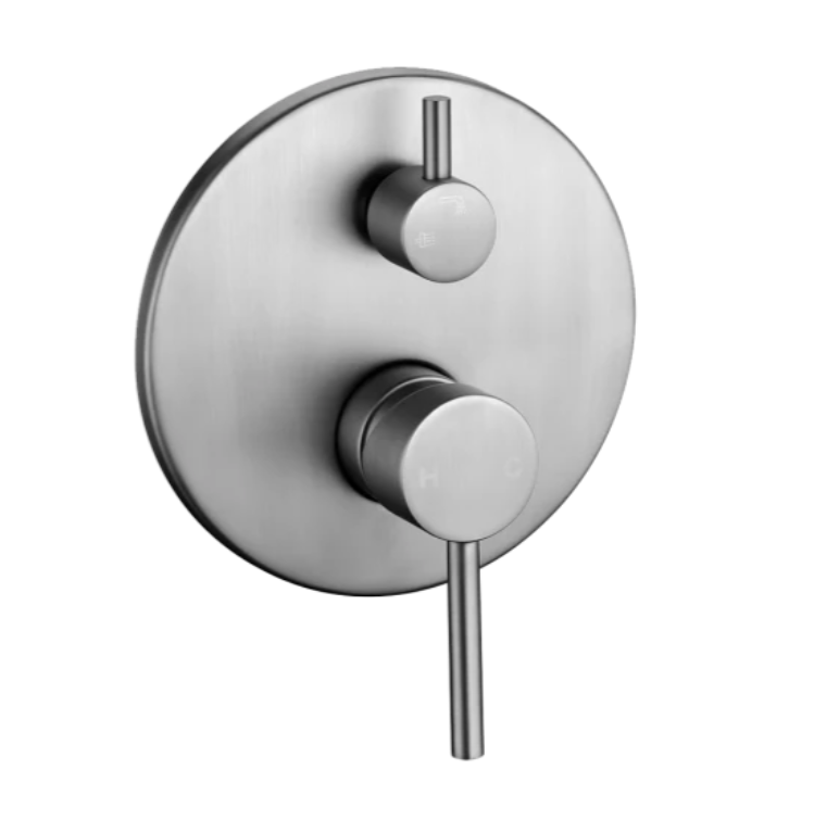 LUCID PIN Round Chrome Shower/Bath Mixer Diverter (In 5 color)