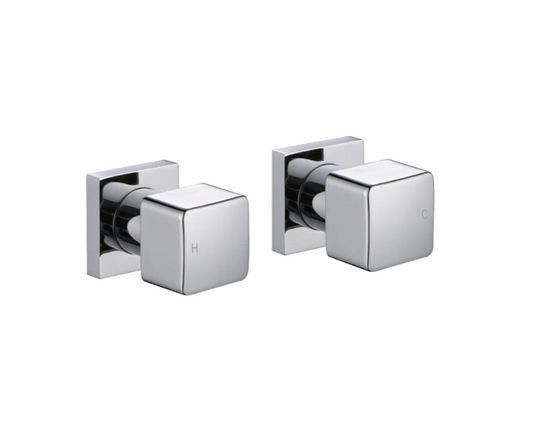 VOG Chrome Cubic Shower Wall Taps
