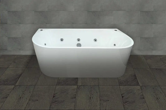 ATLANTA Spa Back to Wall Bathtub - in 3 Sizes (1400,1500,1700mm)