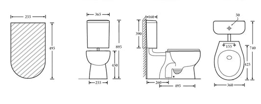 T6011 — Vienna Disabled Toilet Suite