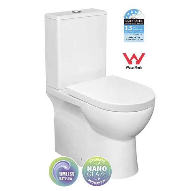 CHICAGO Toilet Suite Rimless Back to Wall - Nano Glazed