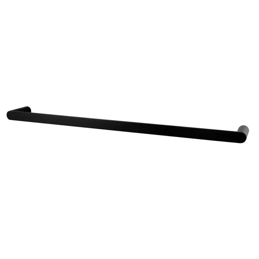 RUSHY Matte Black Single Towel Rail - 600mm , 800mm