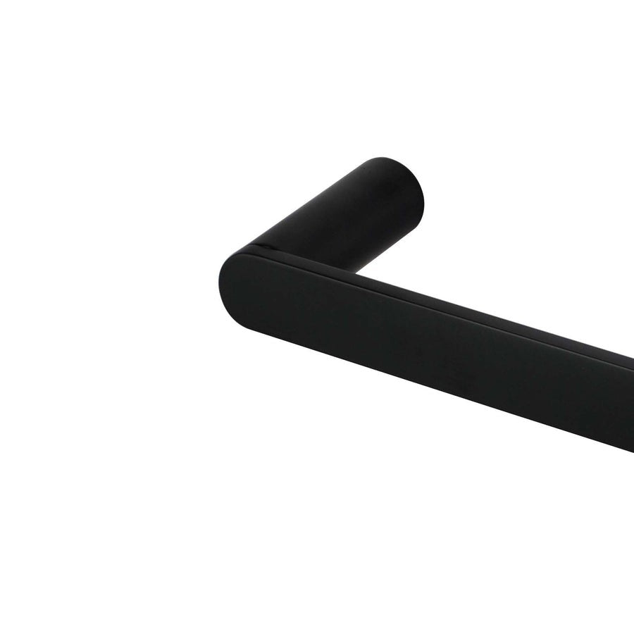 RUSHY Matte Black Single Towel Rail - 600mm , 800mm