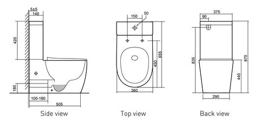 ZENMO Back to Wall Tornado-X Toilet Suite