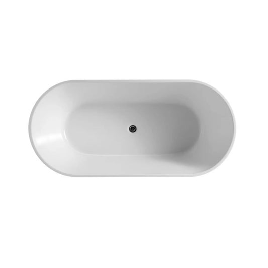 VIVO Free Standing Gloss Bath Tub - Matte white/Gloss white - 3 Sizes