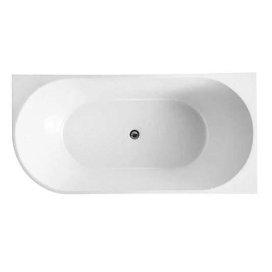BONDI Square Free Standing Back to Wall Bathtub - Right or Left Hand Side - in 2 Sizes (1485mm,1680mm)