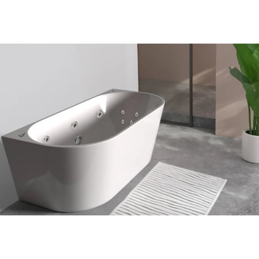 ATLANTA Spa Back to Wall Bathtub - in 3 Sizes (1400,1500,1700mm)