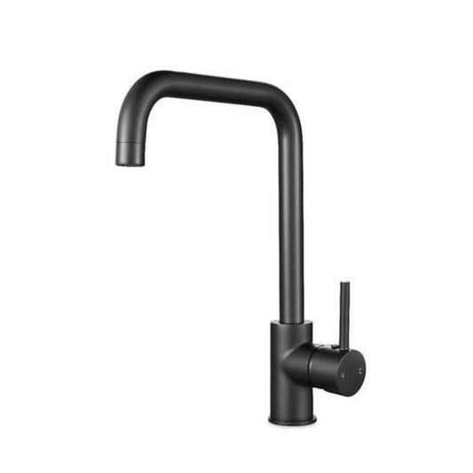 Electroplated Brass Matte Black Swivel Spout Kitchen Mixer Tap  Kitchen Mixer