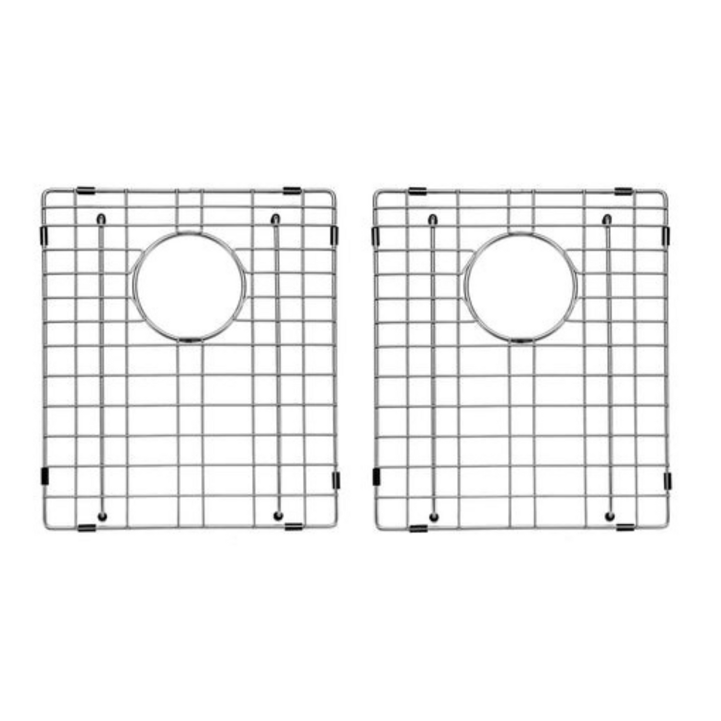 Double Stainless Steel Sink Grid Kitchen