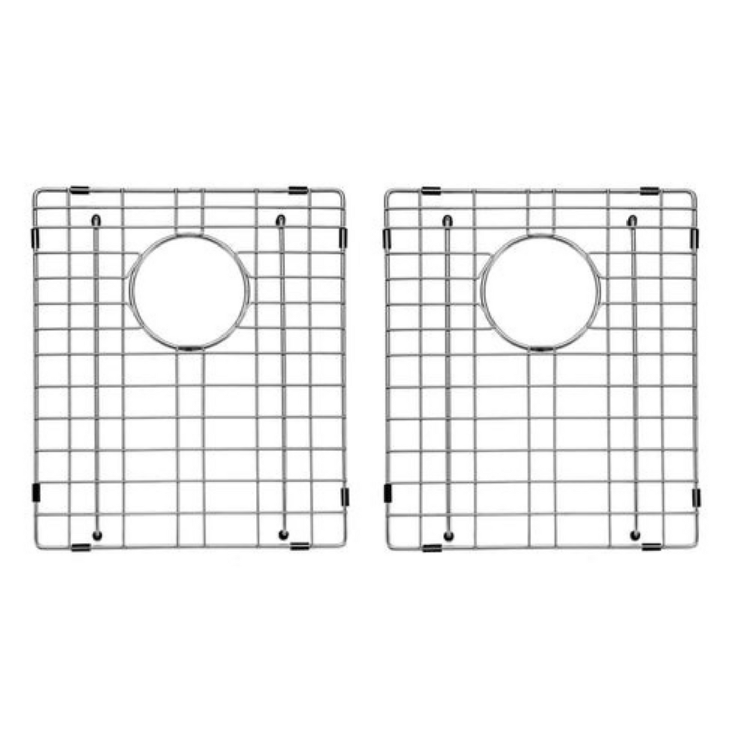 Double Stainless Steel Sink Grid Kitchen