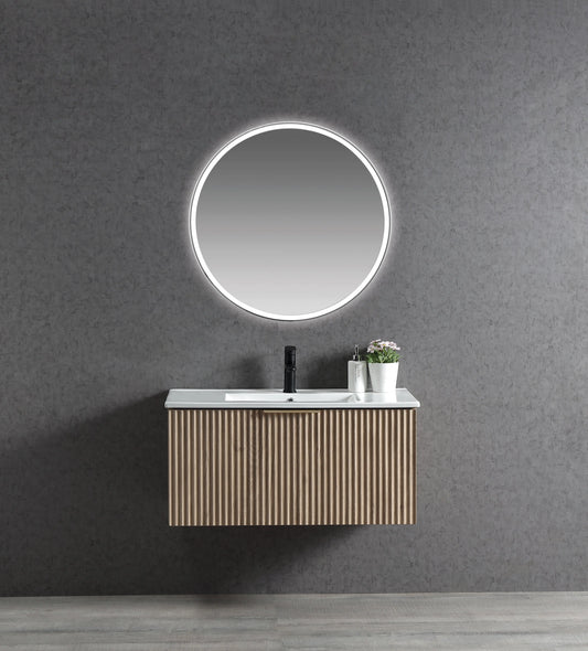 VIVO Wall Hung Vanity - in 4 Sizes - 5 different color Handle