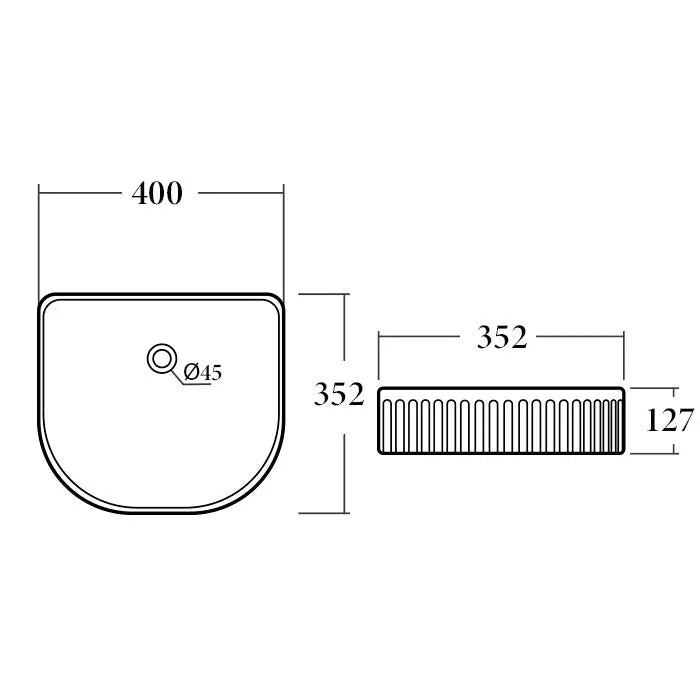 BA940GW — Trendy Arch-shaped design Above Counter Basin - Gloss White, Matte White, Matte Black