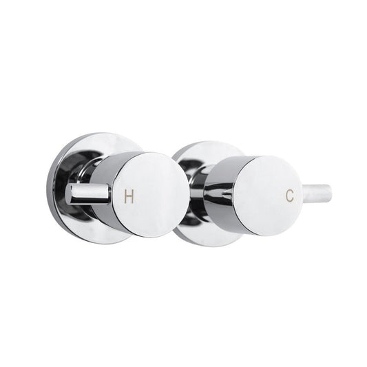 LUCID PIN Round Shower Wall Taps - Chrome, Matte Black, Brushed Brass