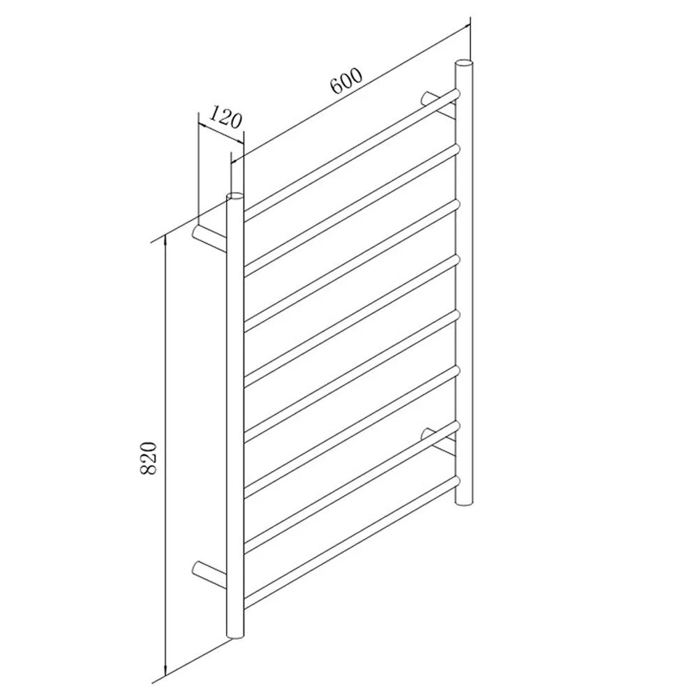 Round Electric Heated Towel Rack 8 Bars