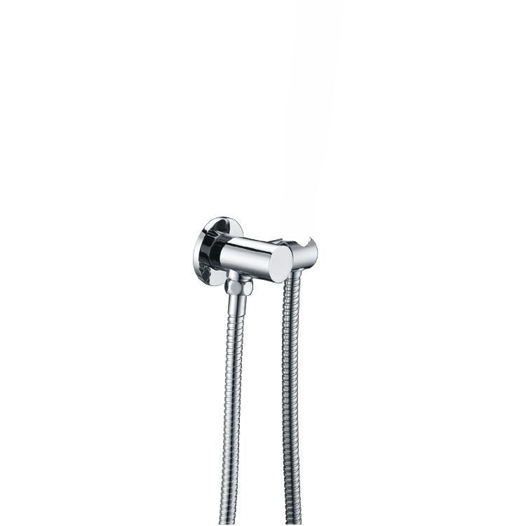 Round Chrome or Matte Black Hand held Shower Bracket Holder