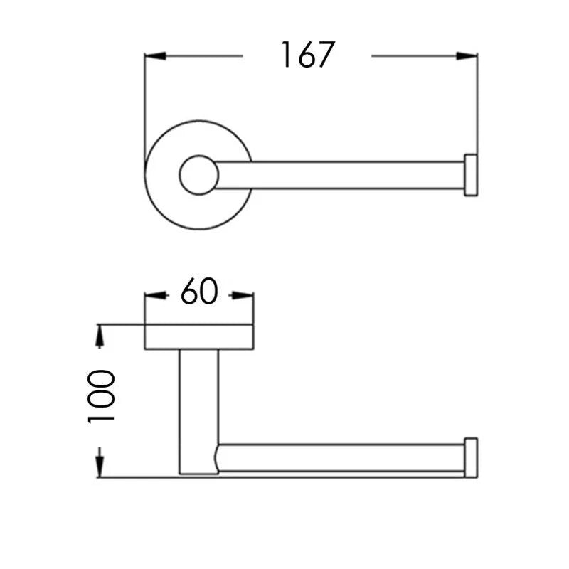 LUCID PIN Round Wall Mounted Toilet Paper Roll Holder