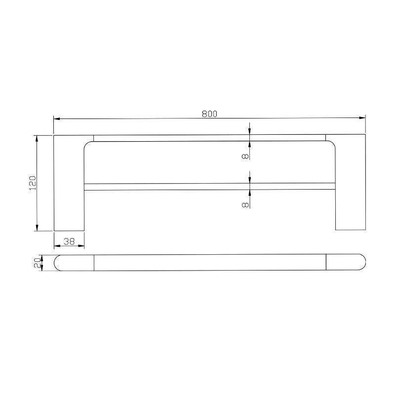 VOG Double Towel Rail 800mm