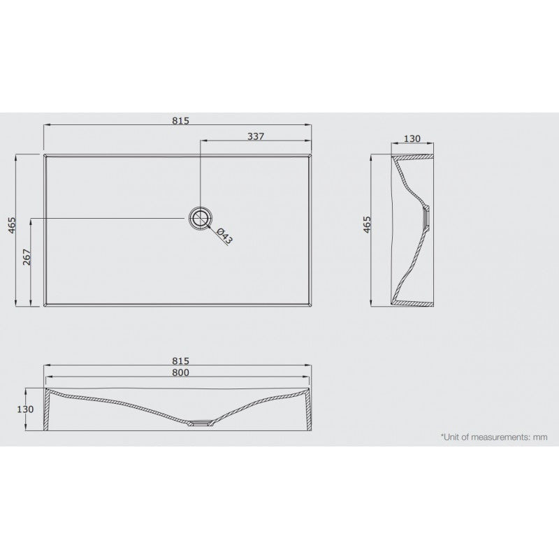 Sternhagen DUNE Above Counter Basin White or Black Glossy Bathroom Basin Sani-Quartz Composite Hight-End