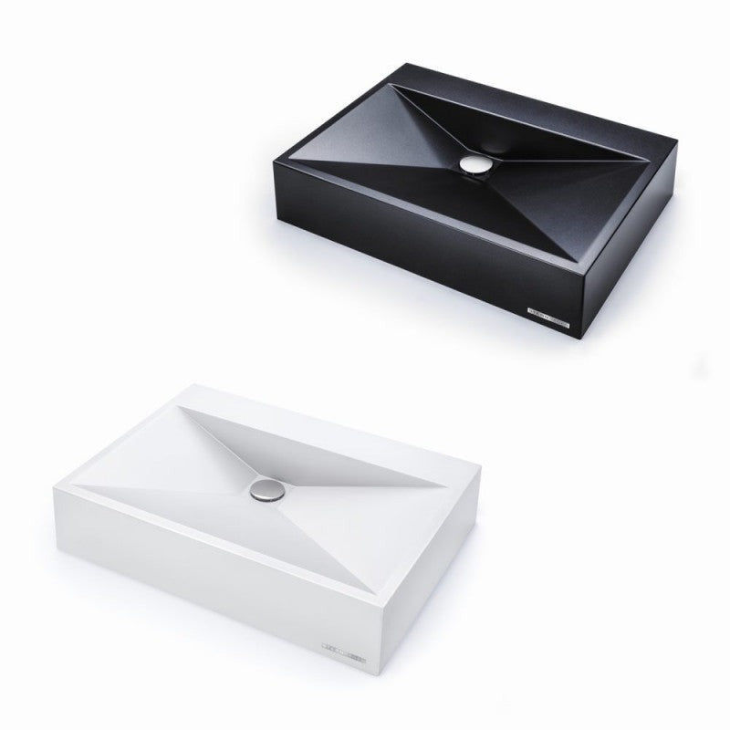 Sternhagen Above Counter Basin White or Black Glossy Bathroom Wash Basin Sani-Quartz Composite Golden Cut
