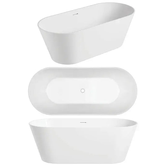 NAVA Free Standing Overflow Bath Tub - Available in 3 Sizes