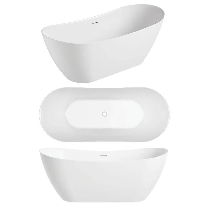 LUKA 1700 Free Standing Overflow Right Hand Bath Tub