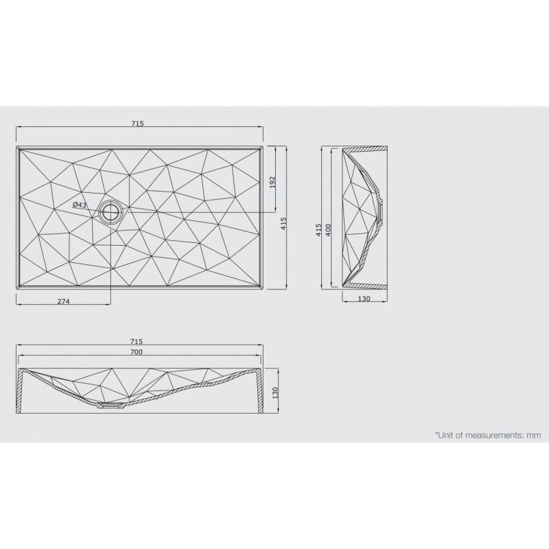 Sternhagen Kristall Above Counter Basin White or Black Glossy Bathroom Basin Sani-Quartz Composite High-End
