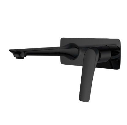 AU Bathtub/Basin Wall Mixer With Spout - in Chrome and Black