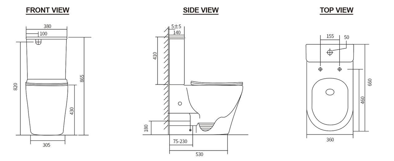UNIQUE Tornado & Rimless Nano Back to wall Toilet Suite – Gloss White