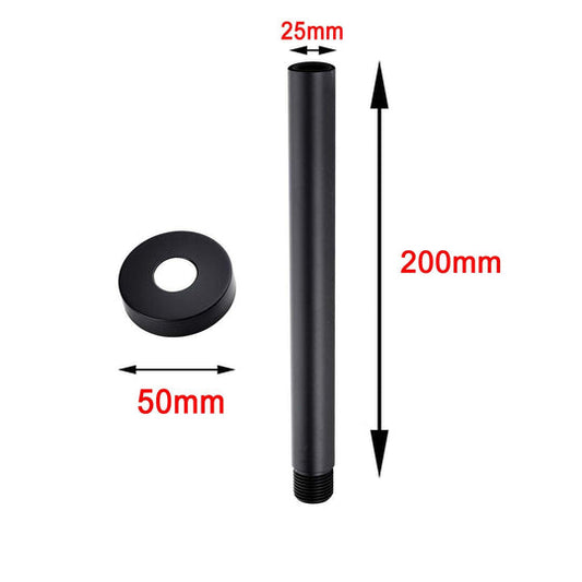 Round Black Ceiling Shower Arm 200mm Shower Arm