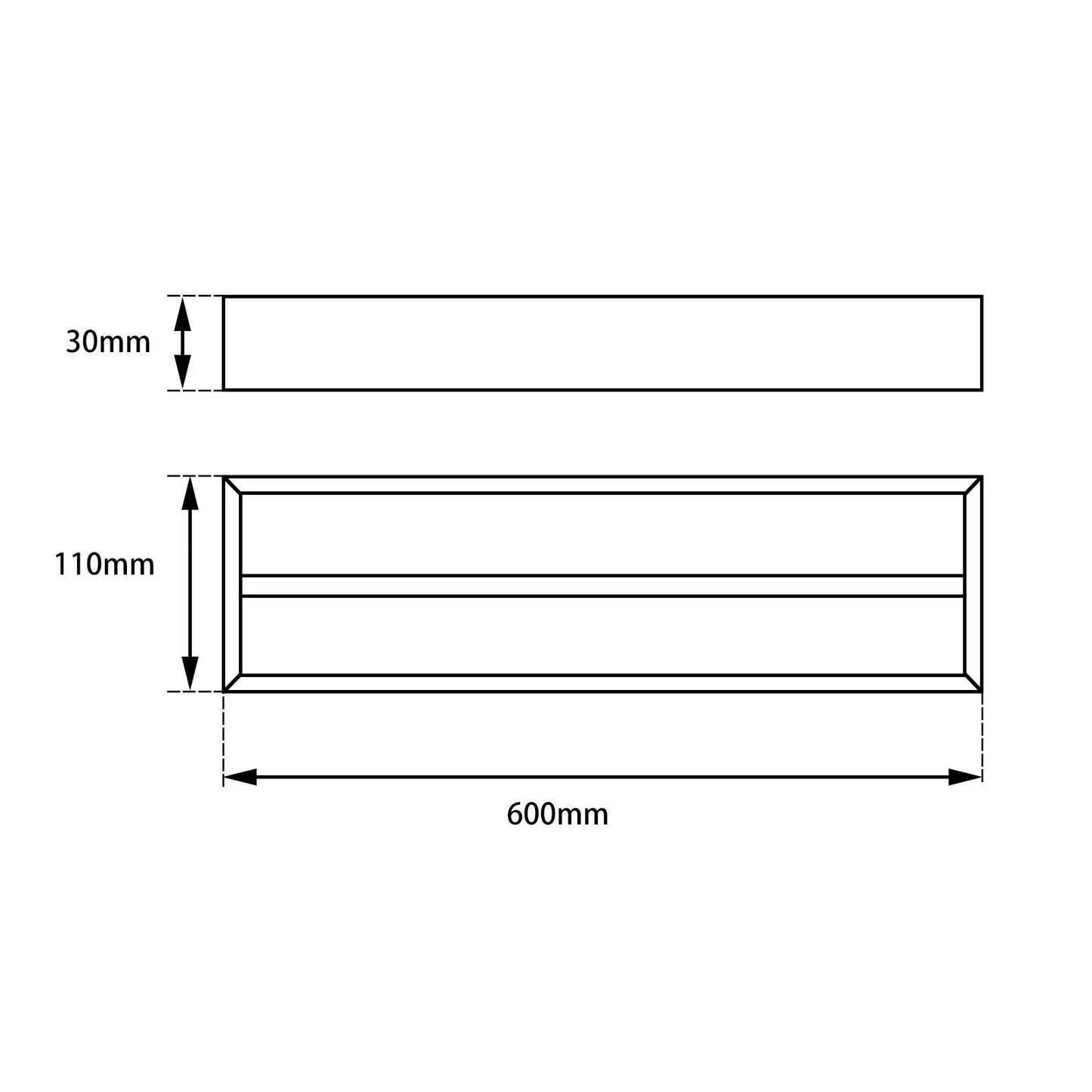 IVANO Series Double Towel Rail 600mm, 800mm