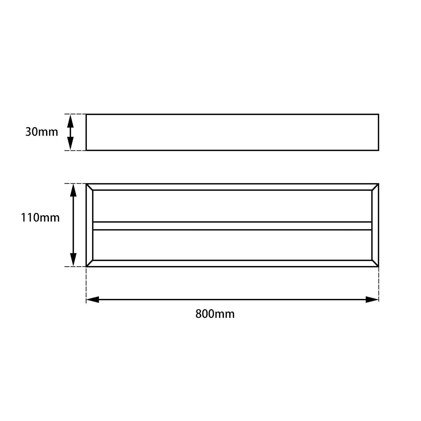 IVANO Series Double Towel Rail 600mm, 800mm