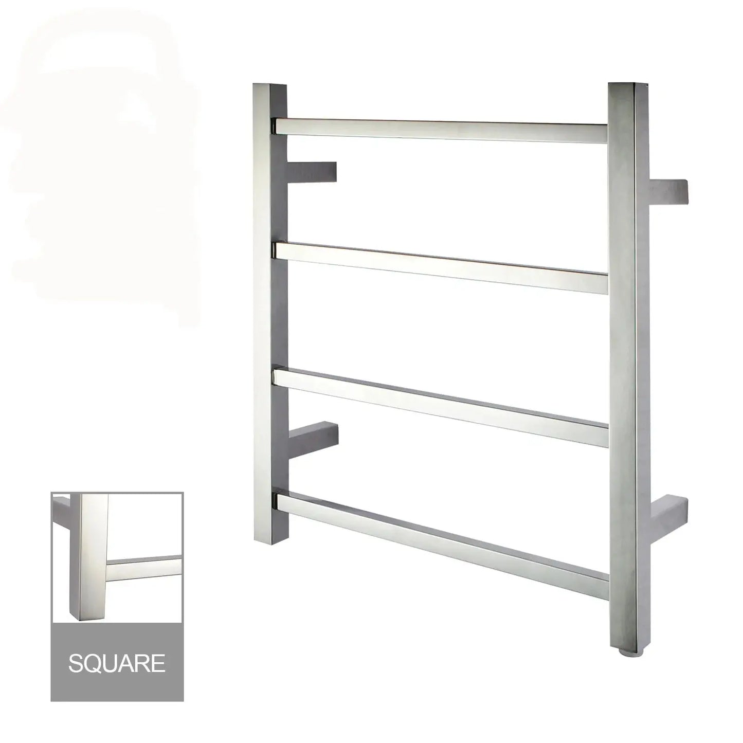 Square Electric Heated Towel Rack 4 Bars