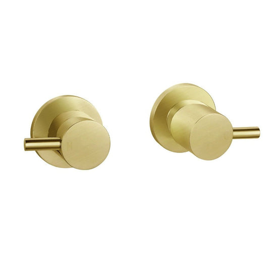 Norico Pentro Round Shower Taps Set - in  Brushed Yellow Gold, Gun Metal and Brushed Nickel