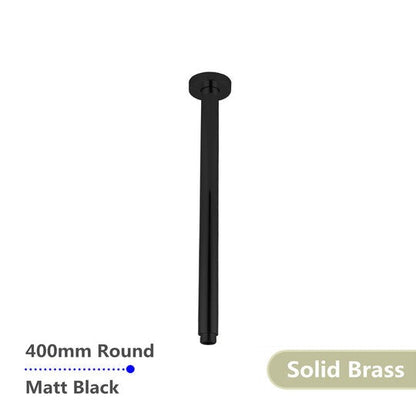 Round Matte Black Ceiling Shower Arm 400mm  Shower Arm