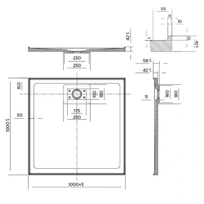 METRO Shower Base - 4 Sizes Available