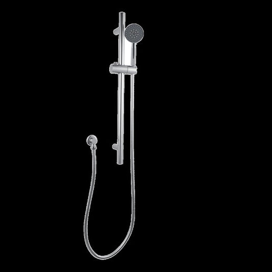 Round Chrome Hand held Shower Set With Rail