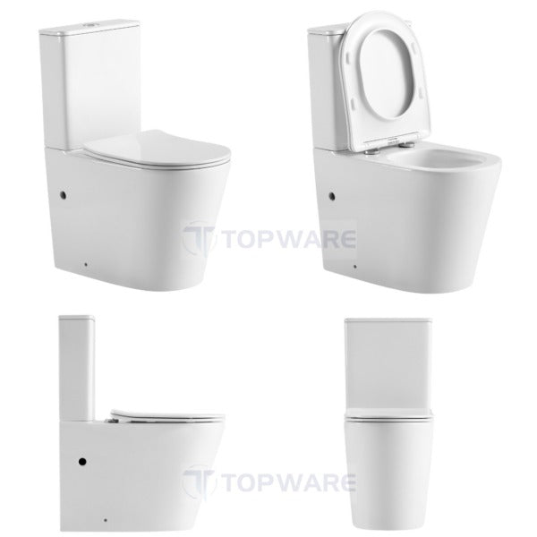 UNIQUE Tornado & Rimless Nano Back to wall Toilet Suite – Gloss White  Toilet Suite