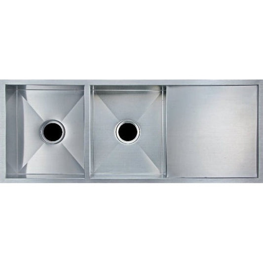 Hand-Made Top/Undermount Double Bowls Kitchen Sink