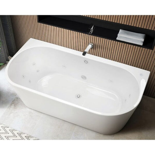 Alegra 1500 / 1700mm Back-To-Wall Freestanding Spa Bath – 12 Jets  Spa