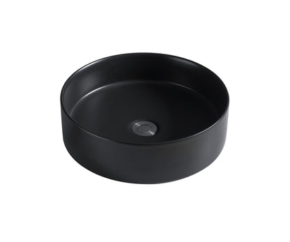 BA680 — Round Above Counter Basin - in 4 finishes: Gloss white, Matte White, Matte Black , Calacatta Design