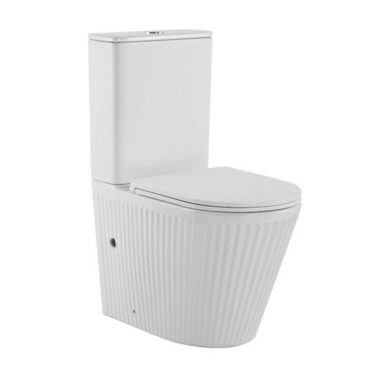 LUXE Fluted Rimless & Tornado Short Projection Toilet Suite  Toilet Suite